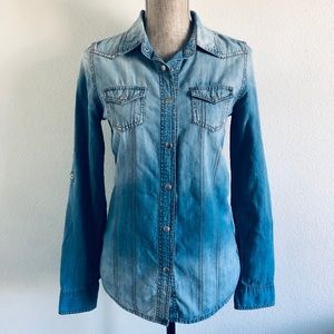 Denim Button Down Top